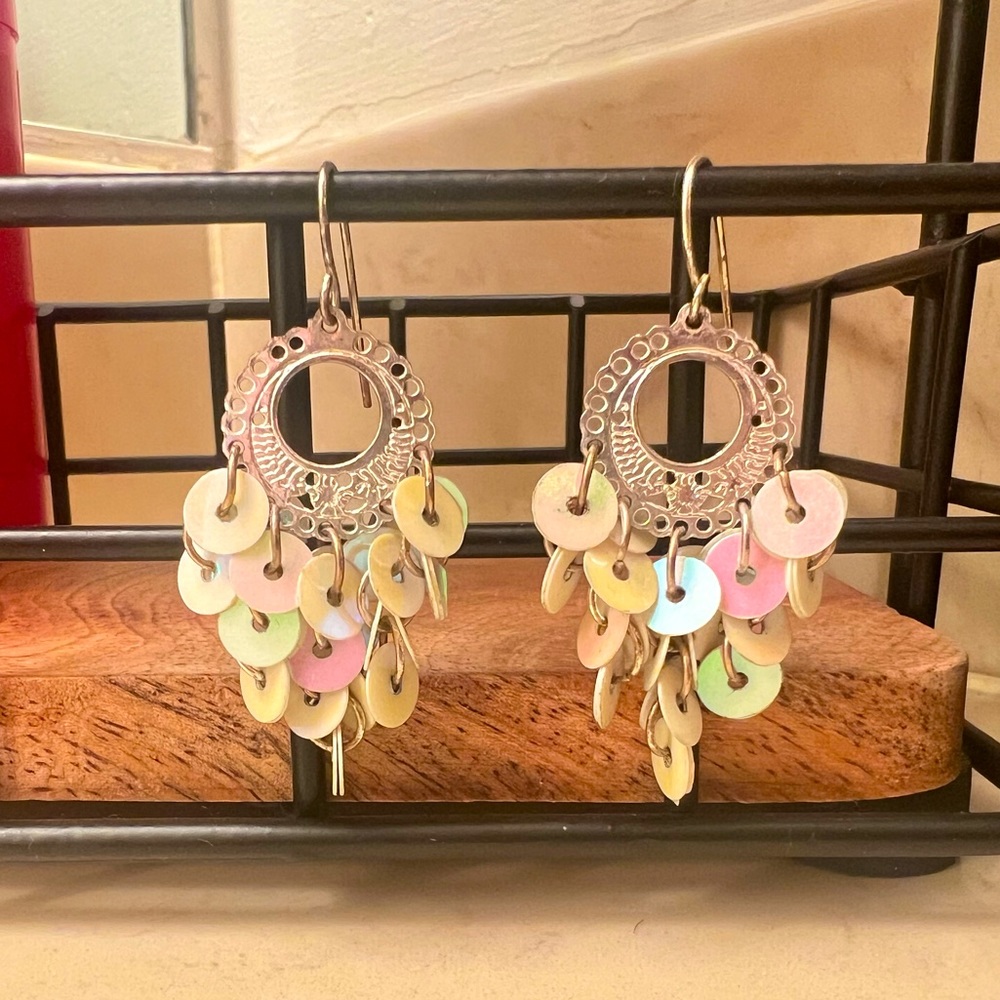 Girl’s Dangling Sequin Earrings